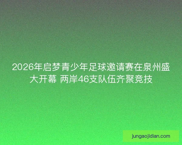 2026年启梦青少年足球邀请赛在泉州盛大开幕 两岸46支队伍齐聚竞技