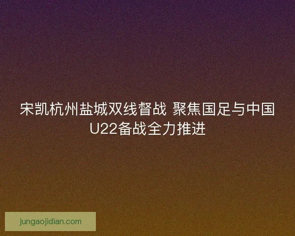 宋凯杭州盐城双线督战 聚焦国足与中国U22备战全力推进