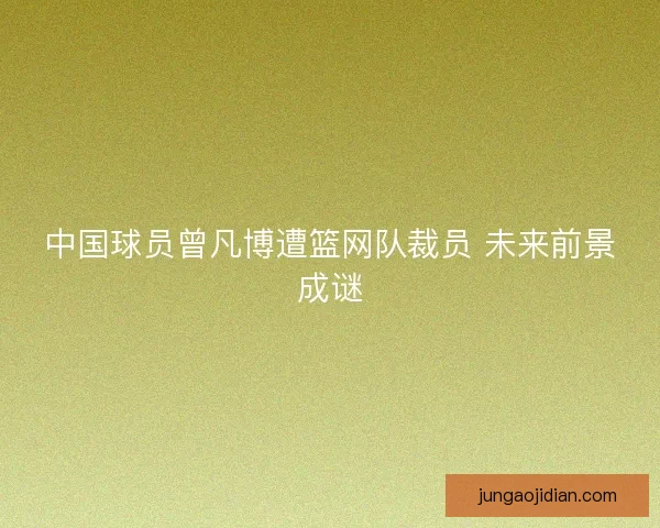 中国球员曾凡博遭篮网队裁员 未来前景成谜